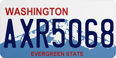 WA license plate AXR5068