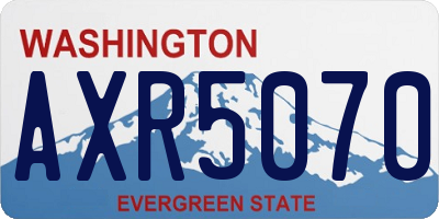 WA license plate AXR5070