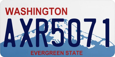 WA license plate AXR5071