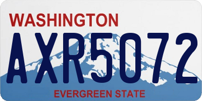 WA license plate AXR5072