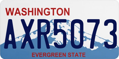 WA license plate AXR5073