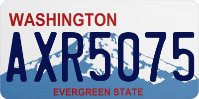 WA license plate AXR5075