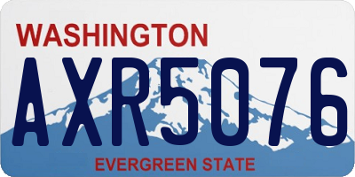 WA license plate AXR5076
