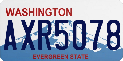 WA license plate AXR5078