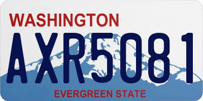 WA license plate AXR5081