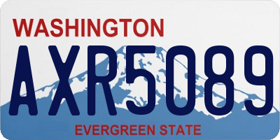 WA license plate AXR5089
