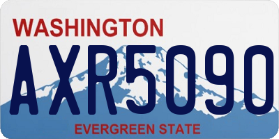 WA license plate AXR5090