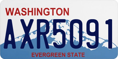 WA license plate AXR5091