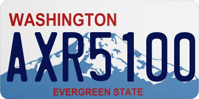 WA license plate AXR5100