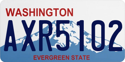 WA license plate AXR5102