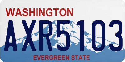WA license plate AXR5103