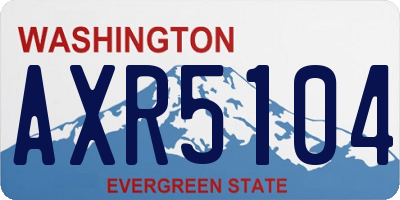 WA license plate AXR5104