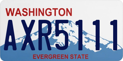 WA license plate AXR5111