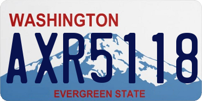 WA license plate AXR5118