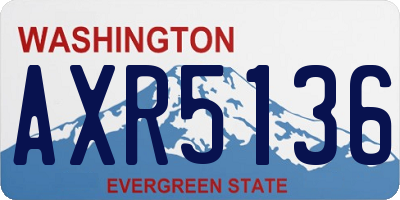 WA license plate AXR5136