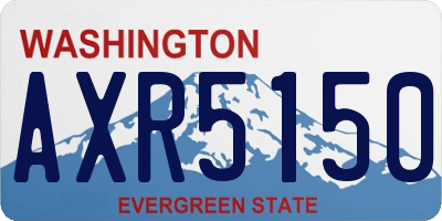 WA license plate AXR5150