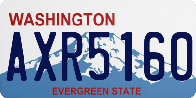 WA license plate AXR5160