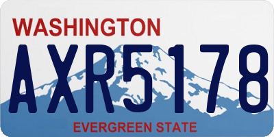 WA license plate AXR5178