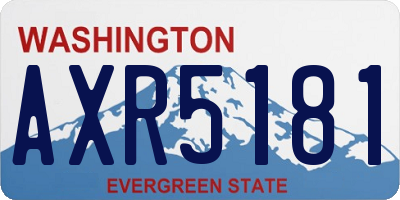 WA license plate AXR5181