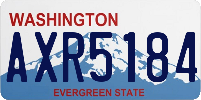 WA license plate AXR5184