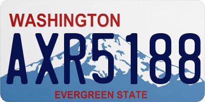 WA license plate AXR5188