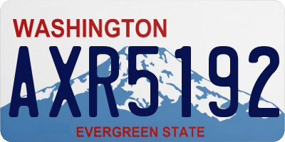 WA license plate AXR5192