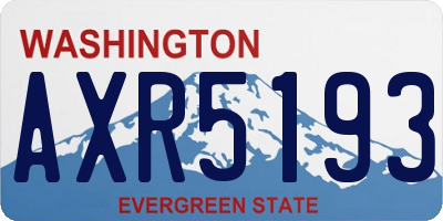 WA license plate AXR5193
