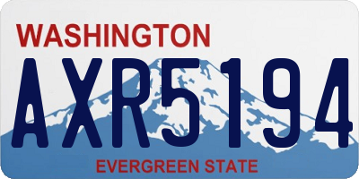 WA license plate AXR5194