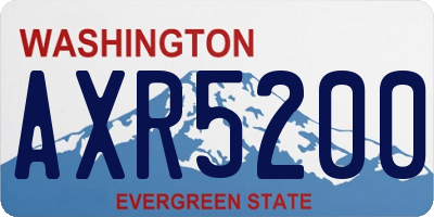 WA license plate AXR5200