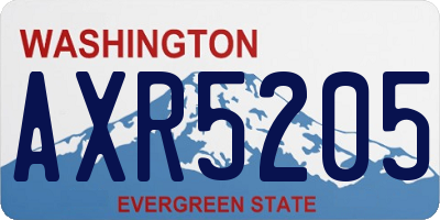 WA license plate AXR5205