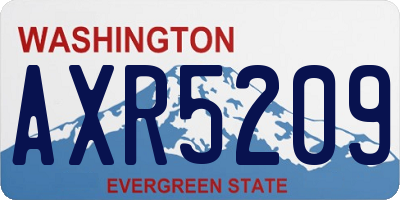 WA license plate AXR5209