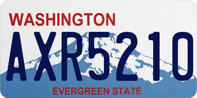 WA license plate AXR5210