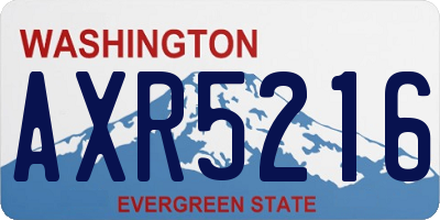 WA license plate AXR5216