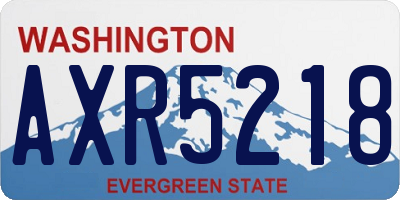 WA license plate AXR5218
