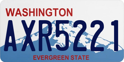 WA license plate AXR5221