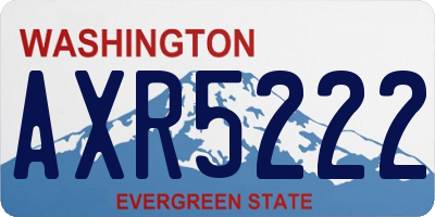 WA license plate AXR5222