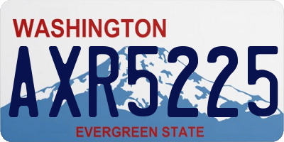 WA license plate AXR5225