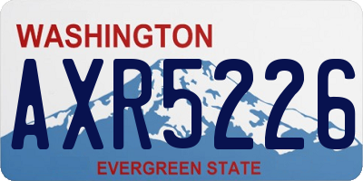 WA license plate AXR5226