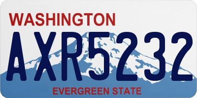 WA license plate AXR5232