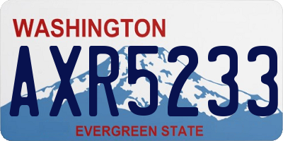 WA license plate AXR5233