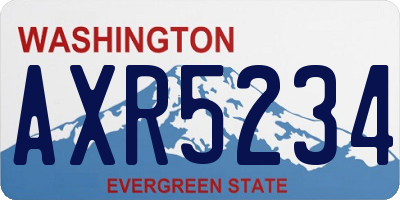 WA license plate AXR5234
