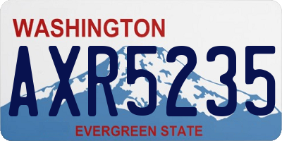 WA license plate AXR5235