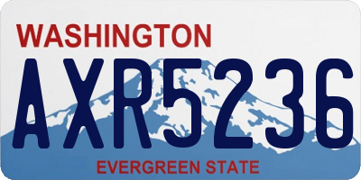 WA license plate AXR5236