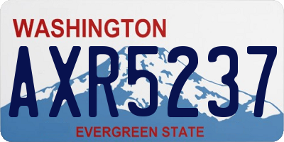 WA license plate AXR5237