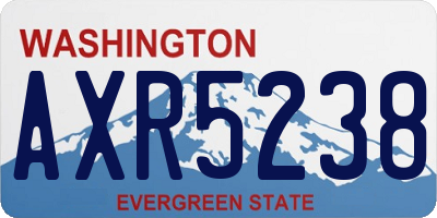WA license plate AXR5238