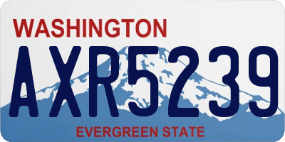 WA license plate AXR5239