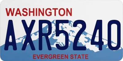WA license plate AXR5240