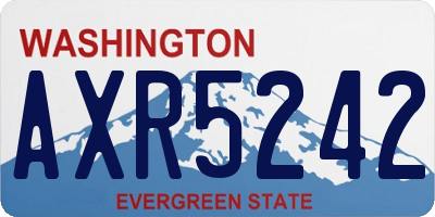 WA license plate AXR5242