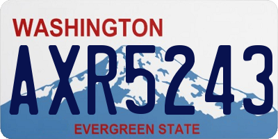 WA license plate AXR5243