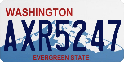 WA license plate AXR5247